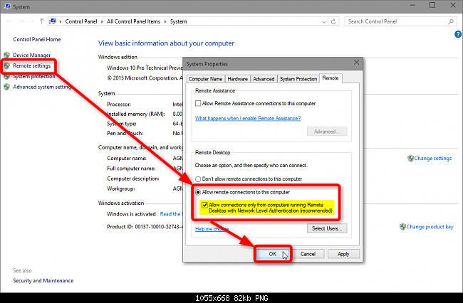 enable active desktop windows 10